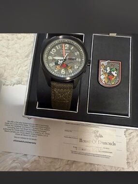 Citizen Green Canvas Watch with Character Dial